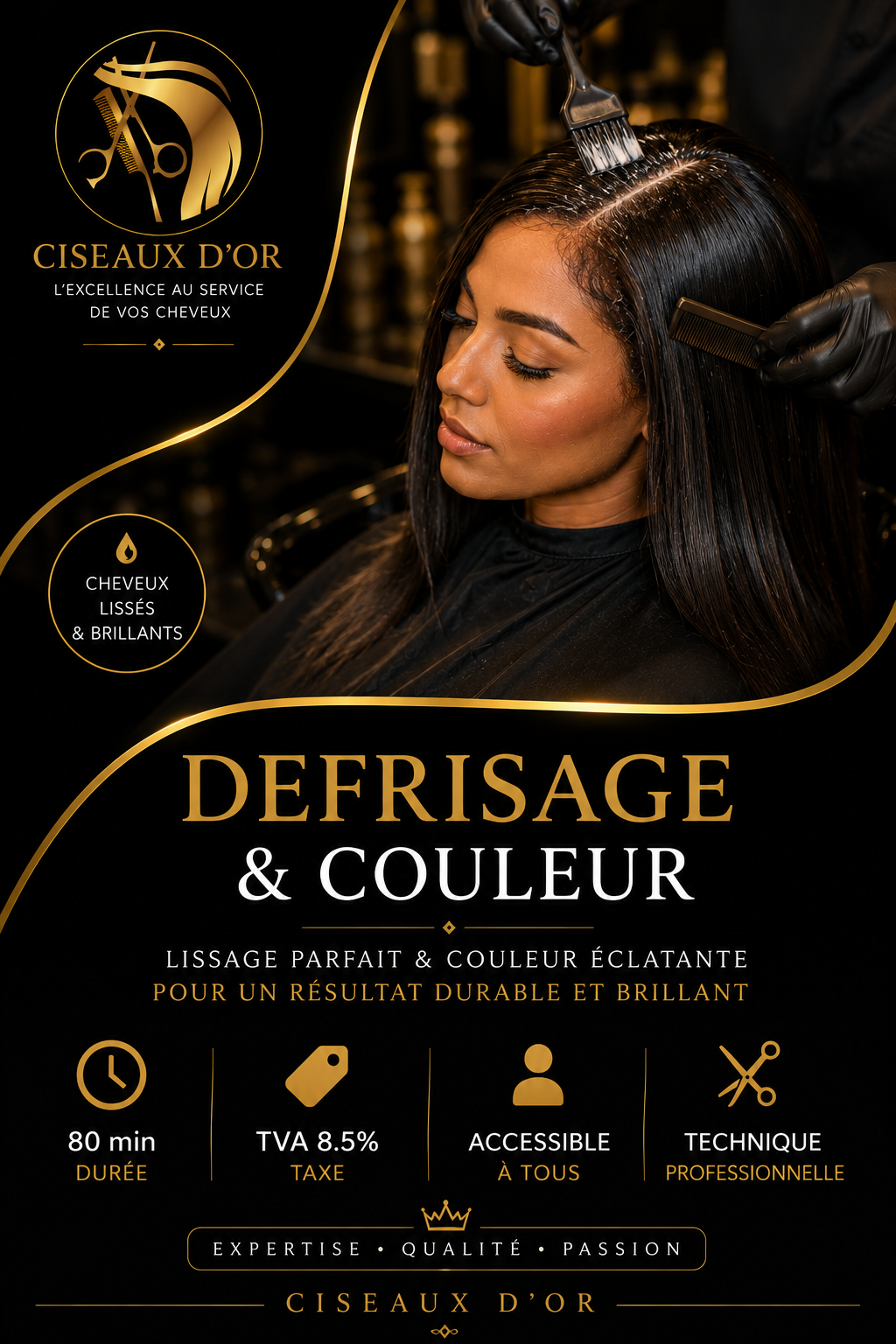 Défrisage & couleur — Ciseaux d'Or