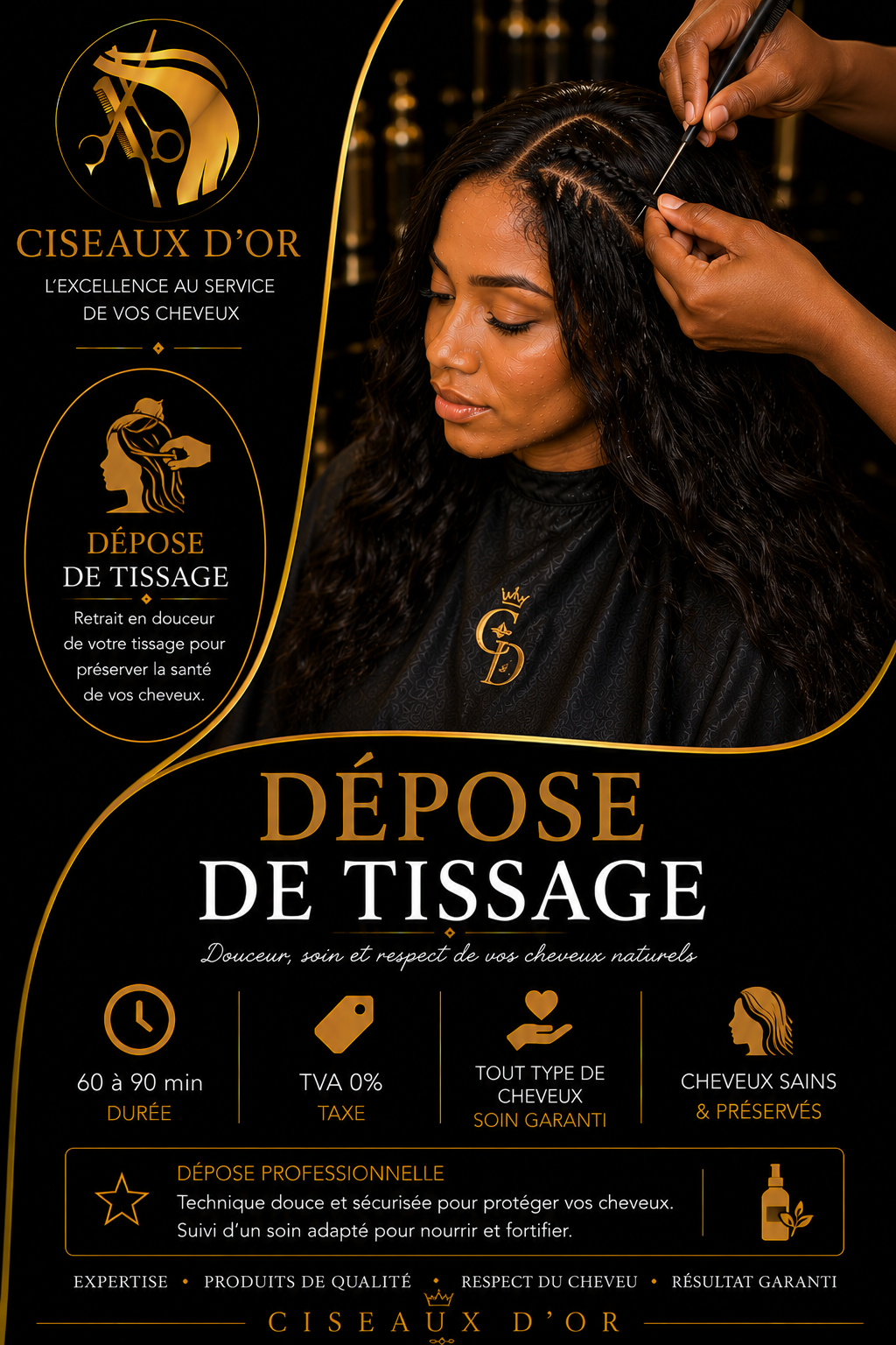 Dépose de tissage — Ciseaux d'Or