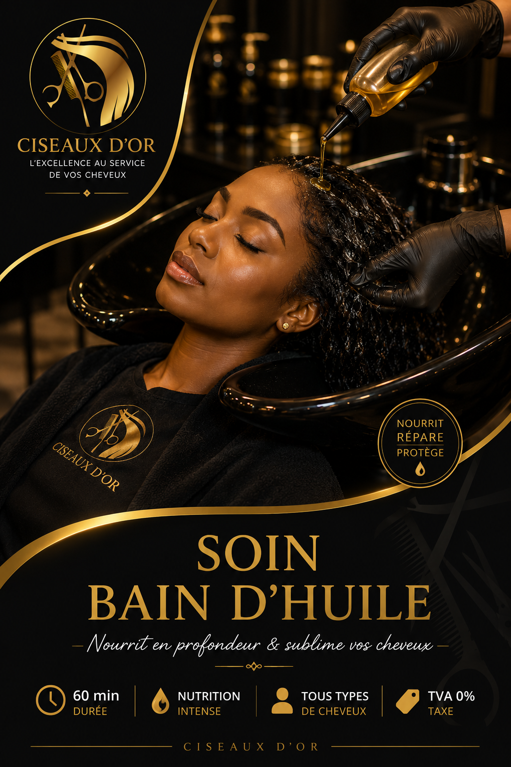 Soin bain d'huile — Ciseaux d'Or