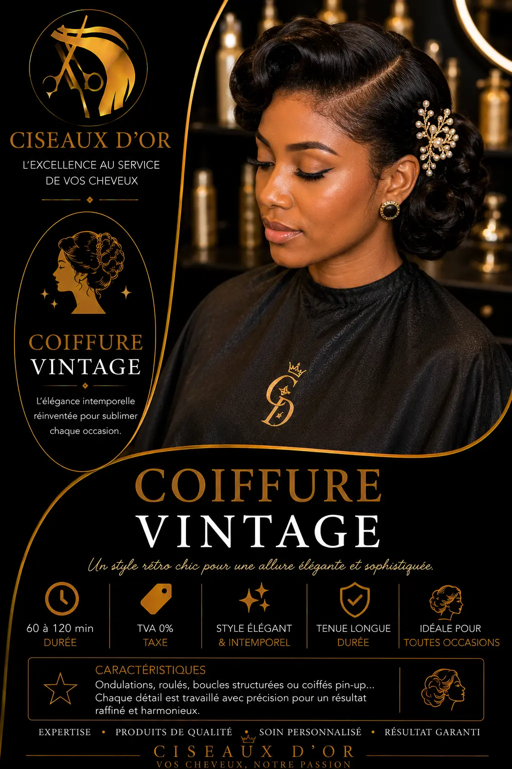 Coiffure vintage — Ciseaux d'Or