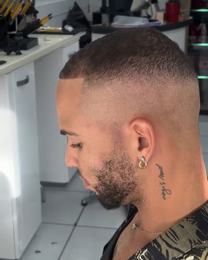 Dégradé homme avec contours précis réalisé chez Ciseaux d'Or