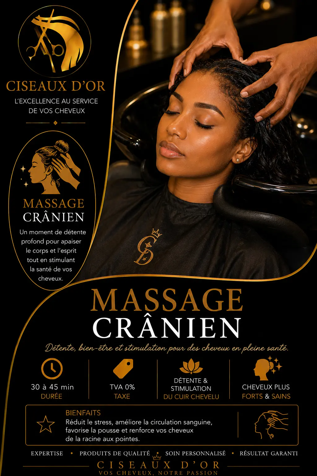 Massage crânien — Ciseaux d'Or