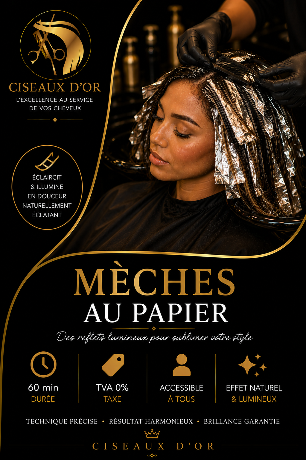 Mèches au papier — Ciseaux d'Or